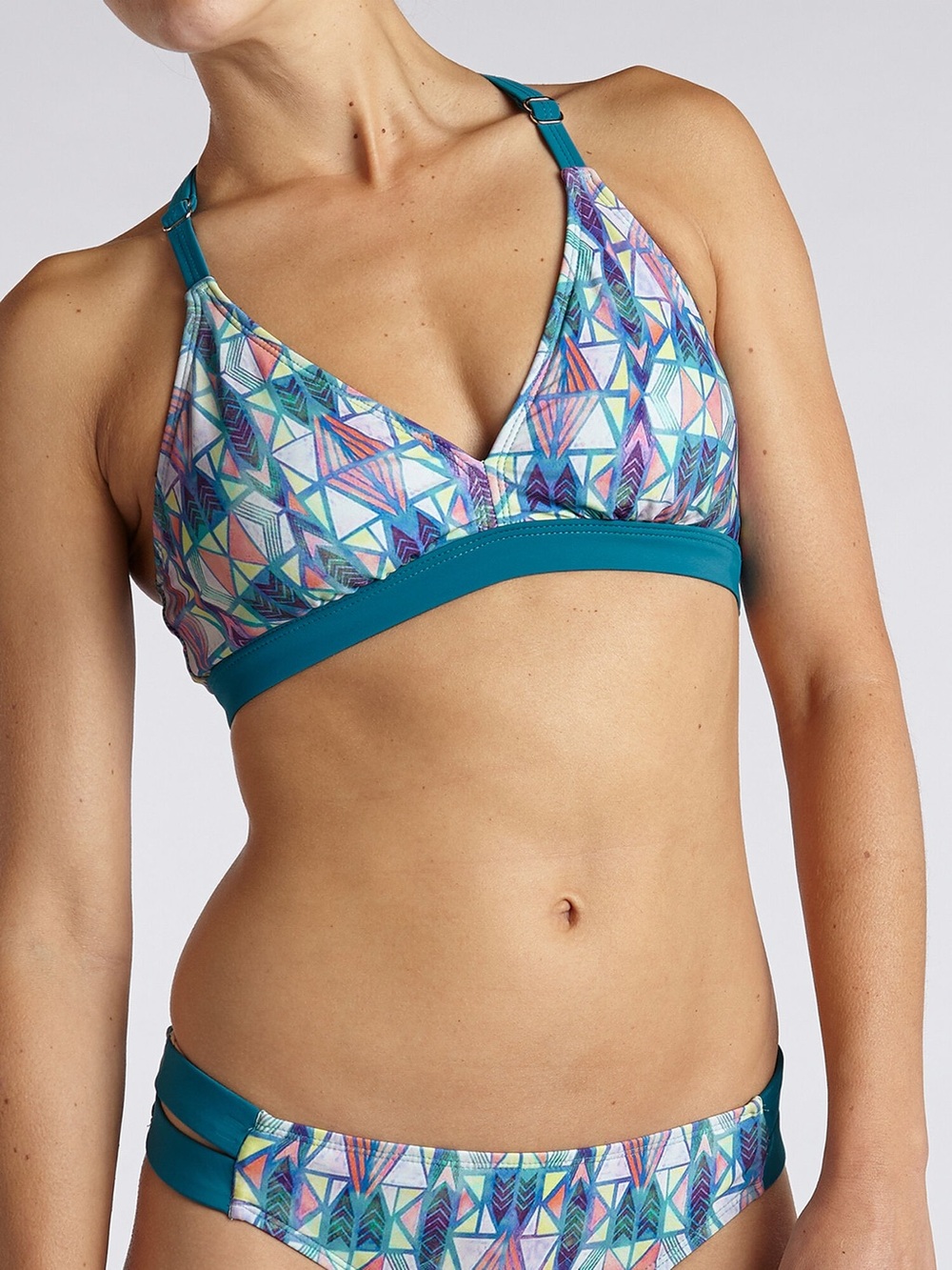Title Nine Stained Glass Rip Tide Bikini Swim Top